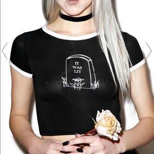 “It was lit. “ crop top by Omighty